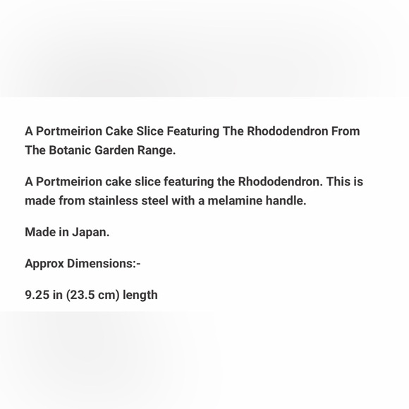 Portmeirion Botanic Garden Cake Slicer - Picture 5 of 5